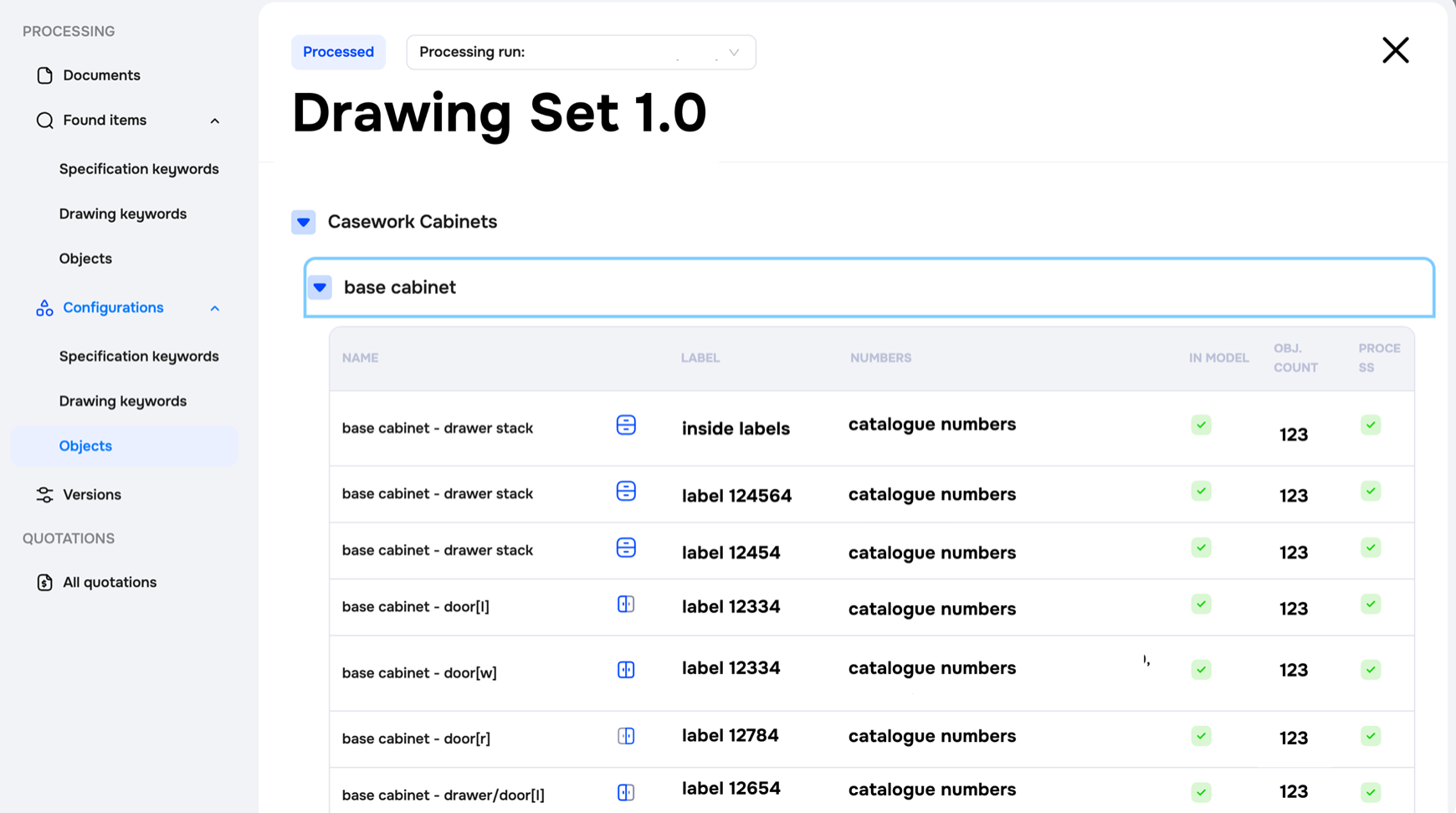 Archiscan, step 04: Get structured counts