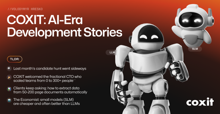 COXIT October 2025 newsletter: AI engineers who don't accept offers, document extraction, and LLMs vs SLMs